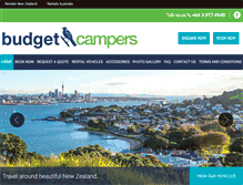 Tablet Screenshot of budgetcampers.co.nz